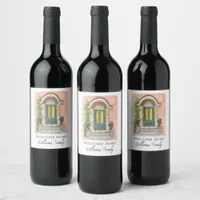 Welcome Home Real Estate Closing Day  Wine Label