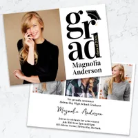Class of 2024 GRAD Multi Photo Graduation Announcement
