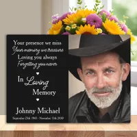 In Loving Memory Photo Keepsake Memorial Plaque