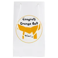 Martial Arts Orange Belt Congratulations Small Gift Bag