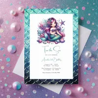 “Two the Sea” Mermaid 2nd Birthday Party Invitation