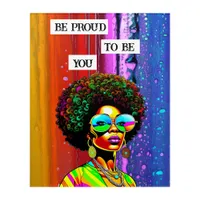 Be Proud To Be You | Groovy Woman of Color Acrylic Print