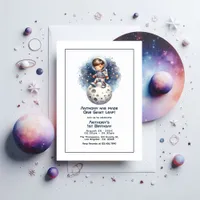  One Giant Leap Little Astronaut Birthday Party Invitation