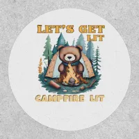 Let's Get Lit. Campfire Lit. Camping Lover Classic Patch