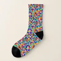 Colorful Geometric Patterns Socks