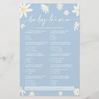 Daisy Blue Baby Trivia, Baby Shower Game