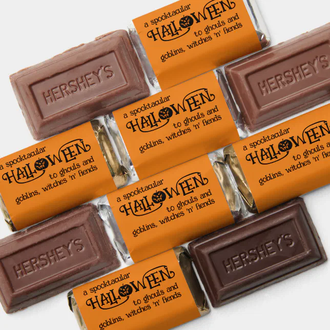 Spooktacular Orange Halloween Jack-o-Lantern Hershey's Miniatures