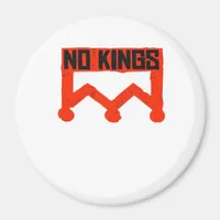 No Kings Protest Graphic Grunge Crown  American Cl Magnet