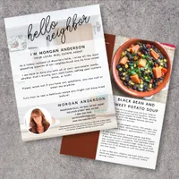 Hello Neighbor Recipe Real Estate Marketing Flyer