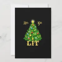 Let's Get Lit Christmas Christmas Holiday Card