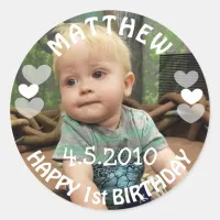 First Birthday Photo Sticker