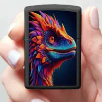 Rainbow Dragon Raptor Portrait Zippo Lighter