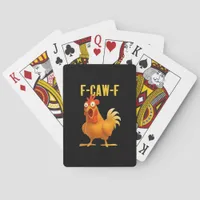 F Caw F Funny Chicken Meme Trendy Modern Style Poker Cards