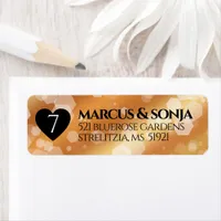 Elegant 7th Copper Wedding Anniversary Celebration Label