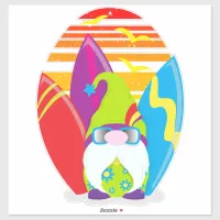 Surfer Gnome Sticker