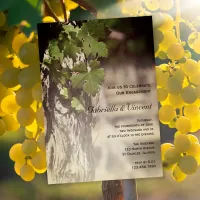 Grape Leaves Vineyard Winery Engagement Party Invitation