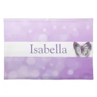 Personalized Purple Butterfly Name Place Mat