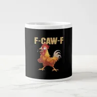 Funny F-Caw-F Crow Humor Gothic Giant Coffee Mug