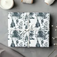 Modern Abstract Black & White Winter Woodland  Wrapping Paper Sheets