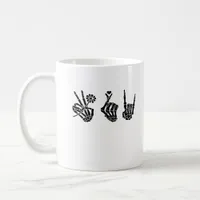 Heart And Hands Skeleton Heart Hands Soft Coffee Mug