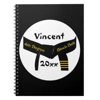 Martial Arts Fourth Degree Black Belt Notebook