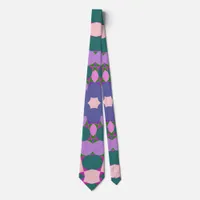 Vintage multicolor pattern neck tie