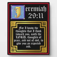 Old Testament Jeremiah 29:11 Biblical Quote Plaque