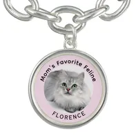 Mom's Favorite Feline Custom Pet Photo & Cat Name Bracelet