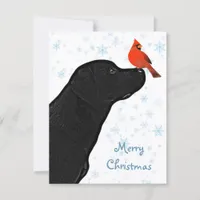 Black Labrador Christmas Invitation