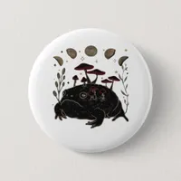 Academia Moon Witchy Goblincore Aesthetic Frog Cla Button