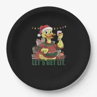 Christmas Duck, Let's Get Lit  Paper Plates