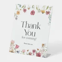 Thank You For Coming Baby Shower Sign Floral