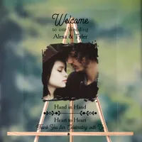 Hand in Hand, Heart to Heart | Photo Wedding Acrylic Sign