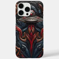 Alien Craft Amid Vibrant Patterns iPhone 16 Pro Max Case