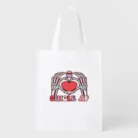Af Skeleton Hands Valentines Day Classic Look Grocery Bag