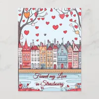 Found my Love in Strasbourg Valentine's Day Postcard