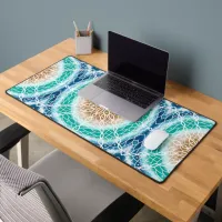 Sandy Beach Colors Mandala Desk Mat