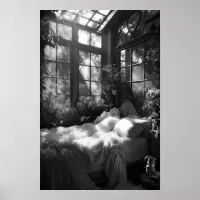 The garden boudoir B&W photo