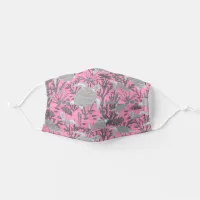 Turtles Swimming Grey and Pink Adult Cloth Face Mask