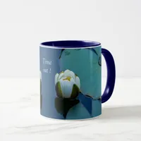  White water lily in the pond - wellness  Mug