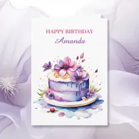 Floral Sentimental Personalized Birthday for Her Card