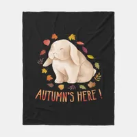 Autumn’s Says Cute Bunny Autumn It’s Fall Y’all Fleece Blanket