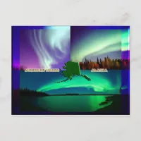 Northern Lights of Alaska Collage Postcard