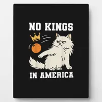 Funny No Kings in America Retro Classic Style Plaque