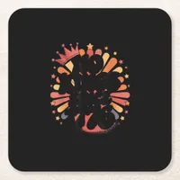 No Kings In America Since 1776 Spirit Patriotic Me Square Paper Coaster