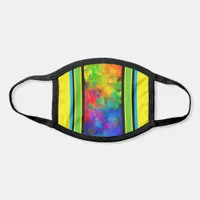 [Geometric Tie-Dye] Black Yellow Green Stripes Face Mask