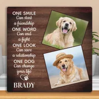 Rustic Dog Lover Quote Keepsake Pet Dog Photo  Plaque