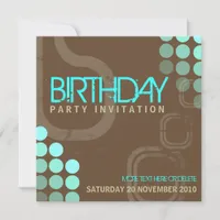 Retro Electro Party Birthday Invitation