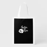 Sister Boo Halloween  Grocery Bag