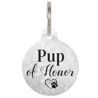 Pup Of Honor Personalized Dog Pet Wedding Pet ID Tag
